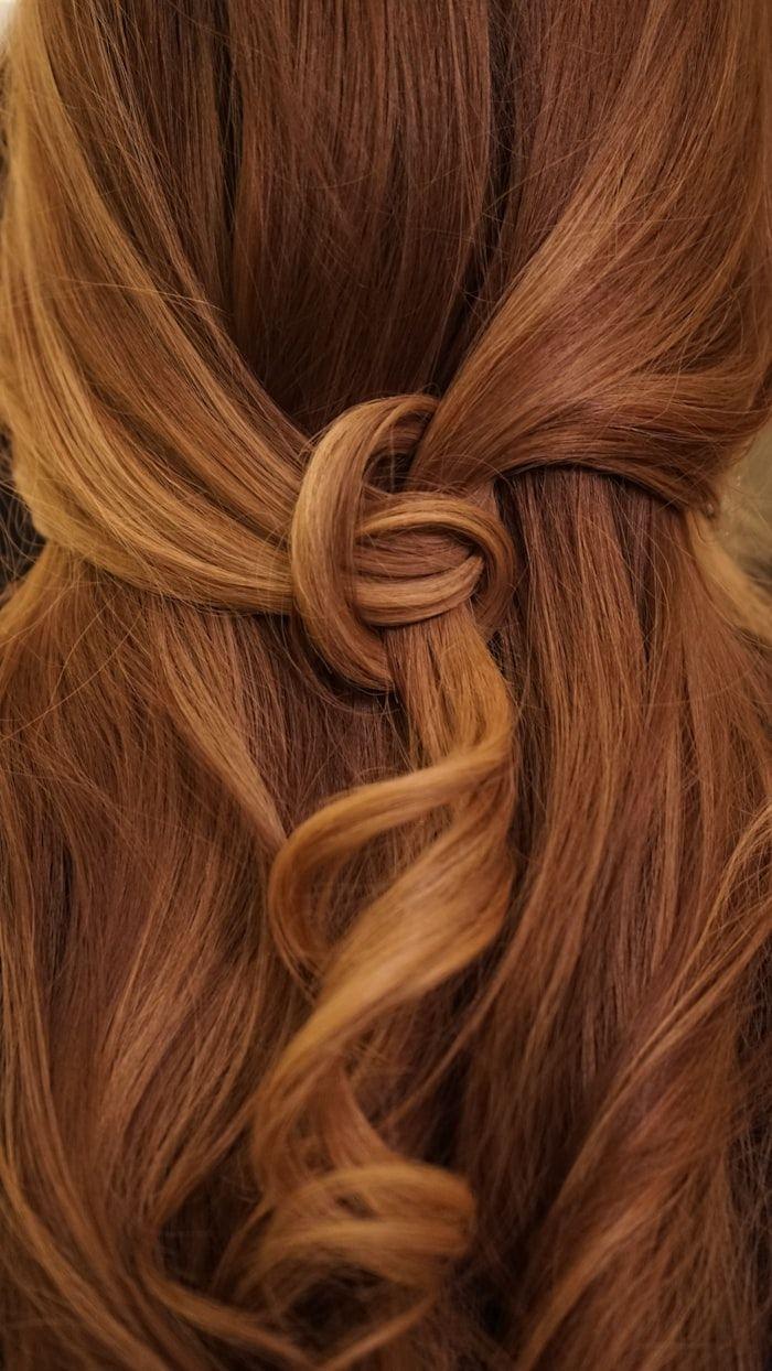 Long, full hair with seamless extensions