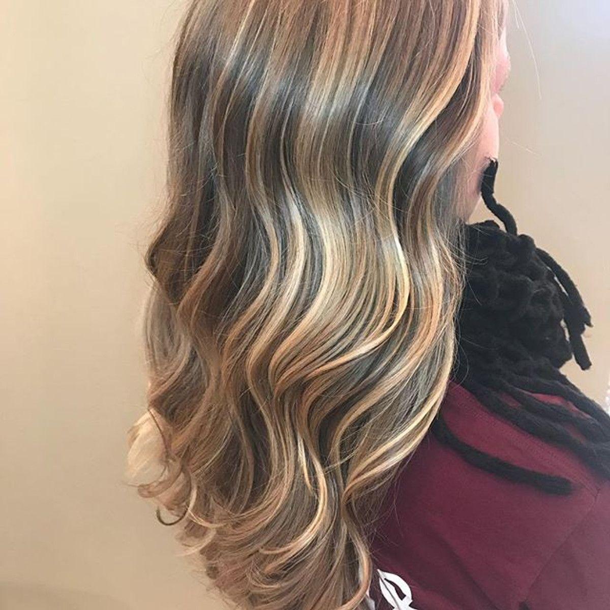 Balayage waves styled at Atria